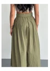 Kadın Önden Düğmeli Poplin Kumaş Yazlık Etek - Oversize Spor Model