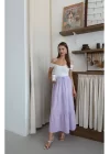 Kadın Müslin Kumaş Yazlık Geniş Uzun Etek