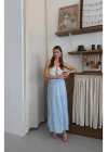 Kadın Müslin Kumaş Yazlık Geniş Uzun Etek
