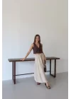 Kadın Müslin Kumaş Yazlık Geniş Uzun Etek