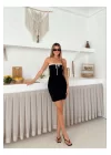 Kadın Straplez Mini Elbise Bağcıklı Bodycon Yazlık Şık Model
