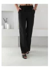 Kadın Keten Crop Gömlek ve Pantolon Takım Yazlık Şık ve Trend