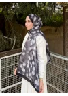 Kadın Kahverengi Ceylan Desenli Pamuklu Soft Dokulu Mevsimlik Tesettür Şal