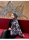 Kadın Kahverengi Ceylan Desenli Pamuklu Soft Dokulu Mevsimlik Tesettür Şal