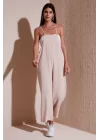 7019 Askılı Bahçivan Tulum - Krem