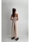 7023 Askılı Bahçıvan Tulum - Bej