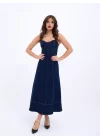 7090 KOT ELBİSE-MAVİ