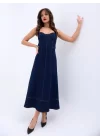 7090 KOT ELBİSE-MAVİ