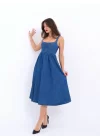 7143 KOT ELBİSE-MAVİ