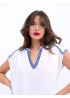 Gömlek Şort Etek Viscon Keten Takım 10162