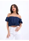 Taş Detaylı Gömlek Şort Denim Takım 10175