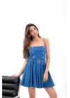 7363 KOT ELBİSE-MAVİ