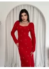 Akit İnci Detaylı Elbise