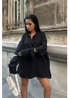 Alina Kol Cut Out Keten Gömlek 3252-08