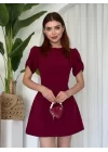 Alka İncili Fiyonk Detay Elbise
