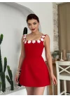 Alyosa Çiçek Detaylı Elbise