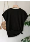 Anneler Günü Baskılı T-shirt - Siyah