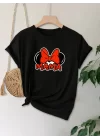 Anneler Günü Baskılı T-shirt - Siyah