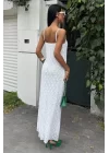 Askıları Ayarlanabilir Örme Dantel Elbise 2879