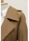 Astarlı Kemerli Trenckot -Taba
