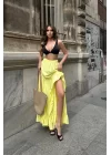 Audrey Fıfrlı Yırtmaç Detay Etek 4037