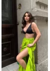 Audrey Fıfrlı Yırtmaç Detay Etek 4037