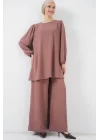 Ayrobin Tunik Pantolon Alt Üst Takım 6712 - Gül Kurusu