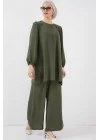 Ayrobin Tunik Pantolon Alt Üst Takım 6712 - Haki