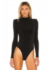 Balıkçı Yaka Vatkalı Yanı Büzgülü Bodysuit