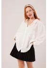 Basic Oversize Beyaz Gömlek