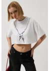 Baskılı Crop T-Shirt