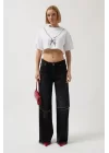 Baskılı Crop T-Shirt