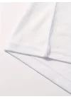 Baskılı Oversize Bisiklet Yaka T-shirt - Beyaz
