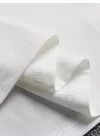 Baskılı Oversize Bisiklet Yaka T-shirt - Beyaz