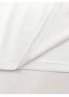 Baskılı Oversize Bisiklet Yaka T-shirt - Beyaz