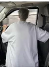 Baskılı Oversize Bisiklet Yaka T-shirt - Beyaz