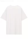 Baskılı Oversize Bisiklet Yaka T-shirt - Beyaz