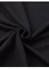 Baskılı Oversize Bisiklet Yaka T-shirt - Siyah