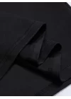 Baskılı Oversize Bisiklet Yaka T-shirt - Siyah