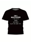 Baskılı Oversize Bisiklet Yaka T-shirt - Siyah
