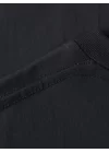 Baskılı Oversize Bisiklet Yaka T-shirt - Siyah
