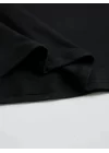 Baskılı Oversize Bisiklet Yaka T-shirt - Siyah
