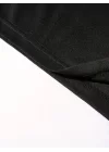 Baskılı Oversize Bisiklet Yaka T-shirt - Siyah