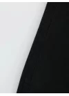 Baskılı Oversize Bisiklet Yaka T-shirt - Siyah