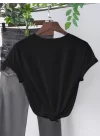 Baskılı T-shirt - Siyah