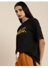 Baskılı T-shirt - Siyah