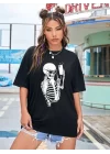 Baskılı T-shirt - Siyah