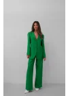 Bel Katlamalı Pantolon Blazer Ceket Takım
