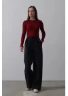 Beli Lastikli Bol Paça Pantolon - Antrasit