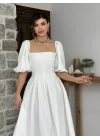 Benjamin Çan Etekli Midi Boy Elbise